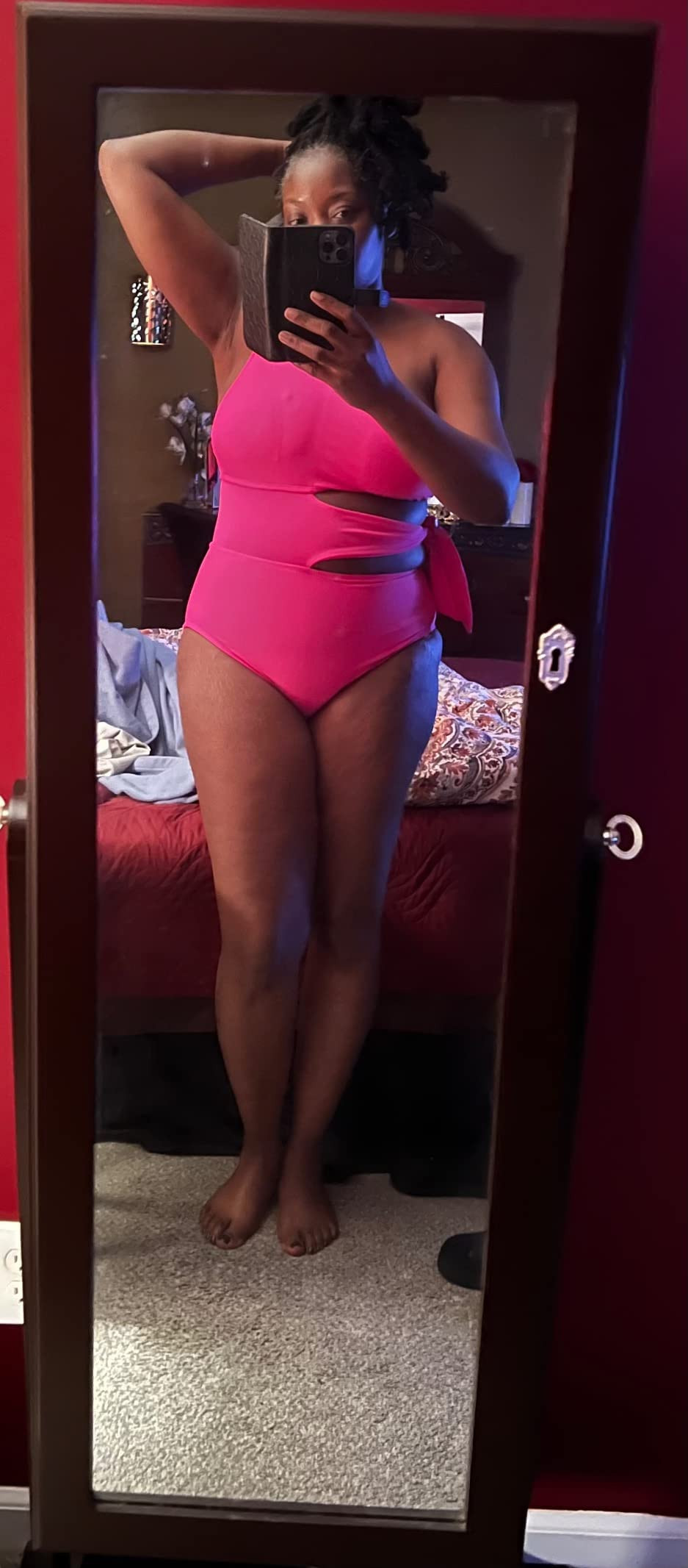 Hilor Women's One Shoulder Swimsuit Sexy Cutout Swimwear Cute Tie Side One Piece Bathing Suits | Amazon (US)