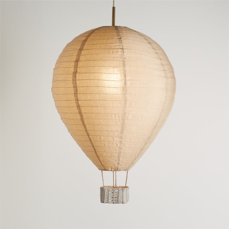 Passport 20" Hot Air Balloon Kids Pendant Ceiling Light by Leanne Ford + Reviews | Crate & Kids | Crate & Barrel