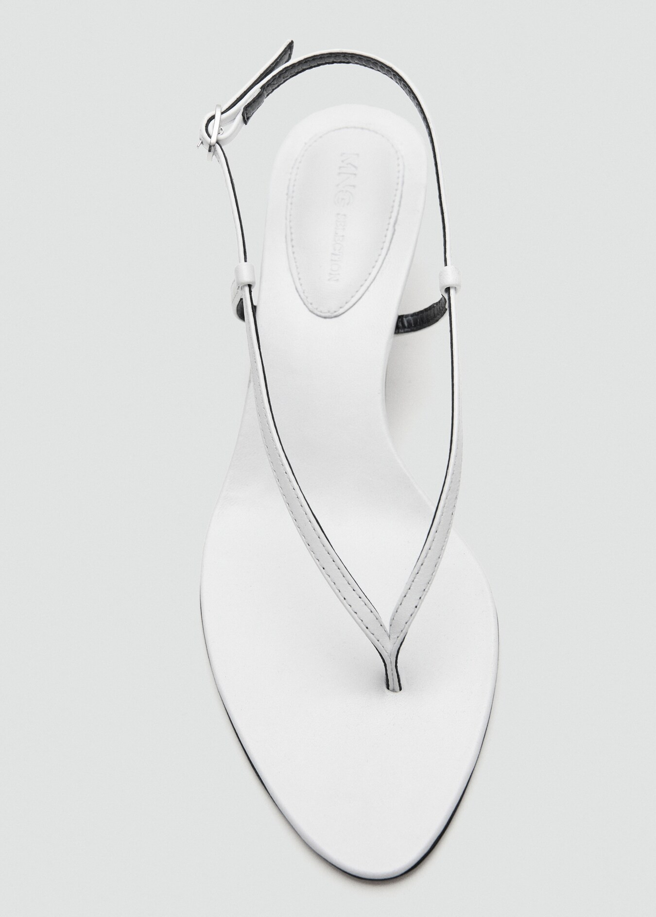 Heeled leather sandals with straps | Mango (US/MX/AU)
