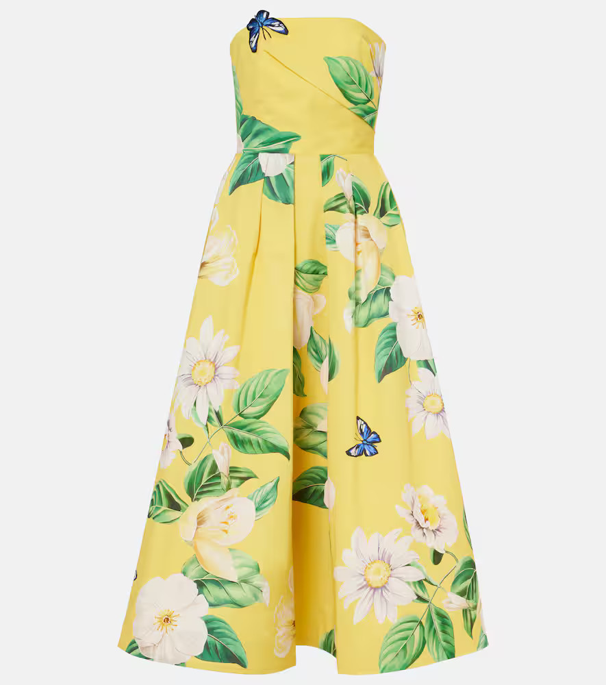 Leo Lin Lynn floral cotton bustier dress | Mytheresa (US/CA)