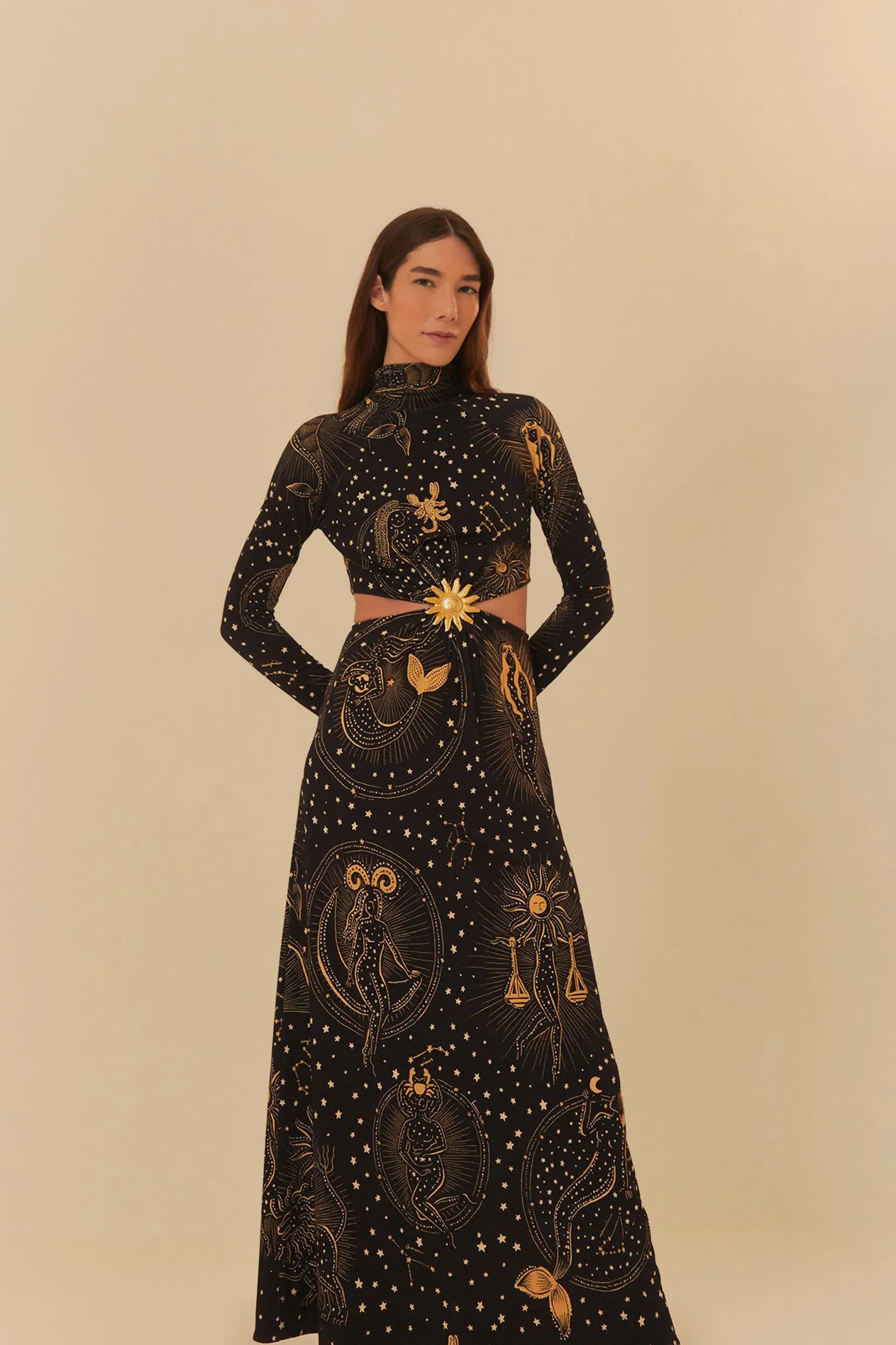 Vestido Cropped Estampado Mapa Astral | Farm Rio (BR)