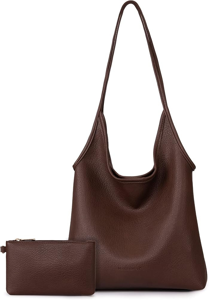 Montana West Slouchy Hobo Bags for Women Soft Designer Shoulder Purses Ladies Top Handle Handbag | Amazon (US)