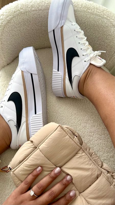 the infamous viral Nike court legacy sneakers are back in stock!! run ✨👟 I am wearing a size 10.5 & normally I am a size 11! These are the perfect spring & summer neutral sneakers, but linking all the colors — some styles 18% off! 

#LTKshoecrush #LTKfindsunder100 #LTKsalealert