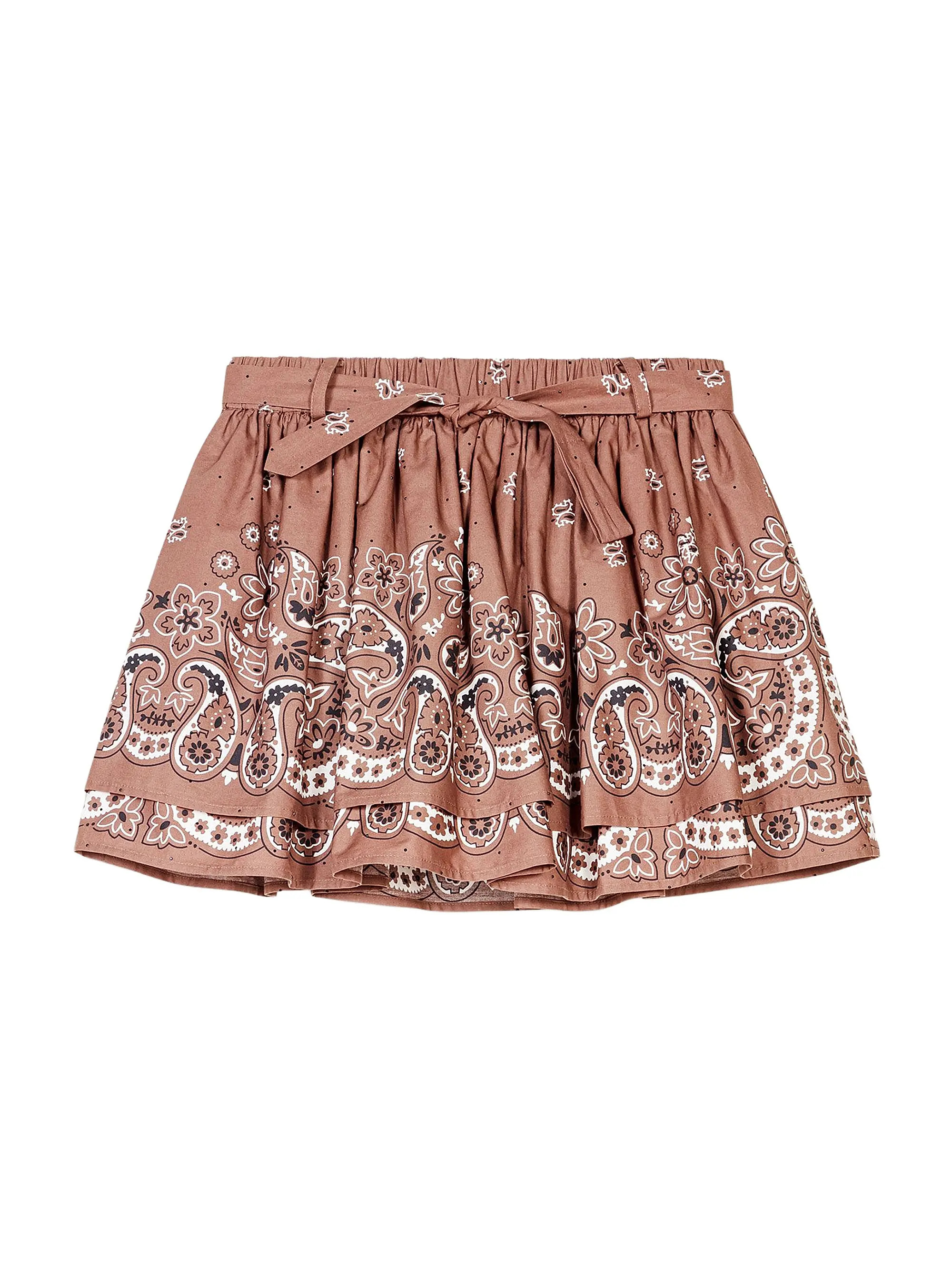 Print Mini Skirt with Rhinestones | Saks Fifth Avenue