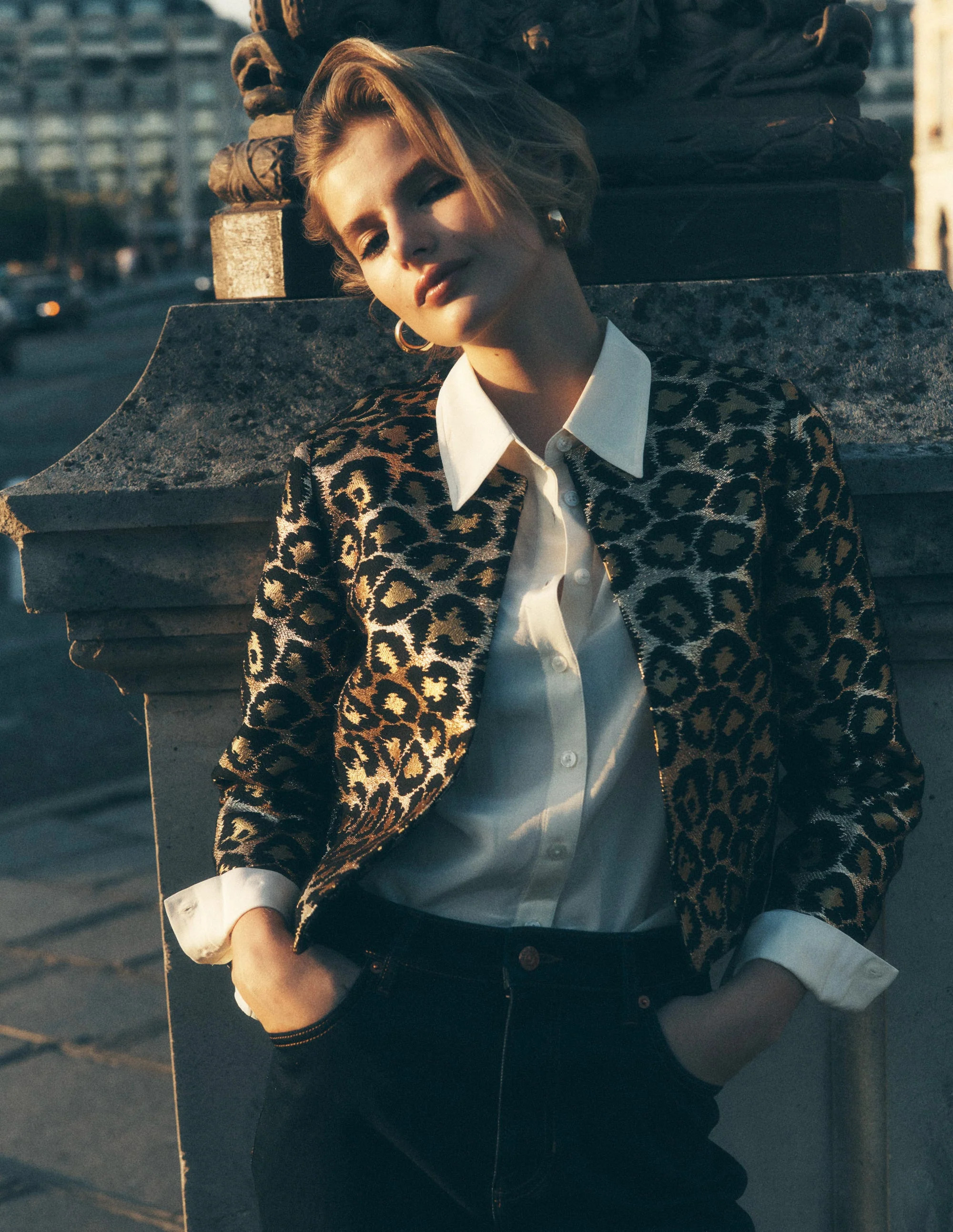 Feminine Party Jacket-Leopard, Lurex Jacquard | Boden (US)
