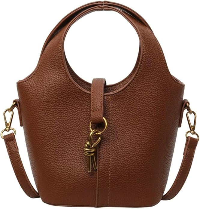 Women's PU Leather Hobo Shoulder Crossbody Bag - Vintage Tote Small Handbag Purse | Amazon (US)