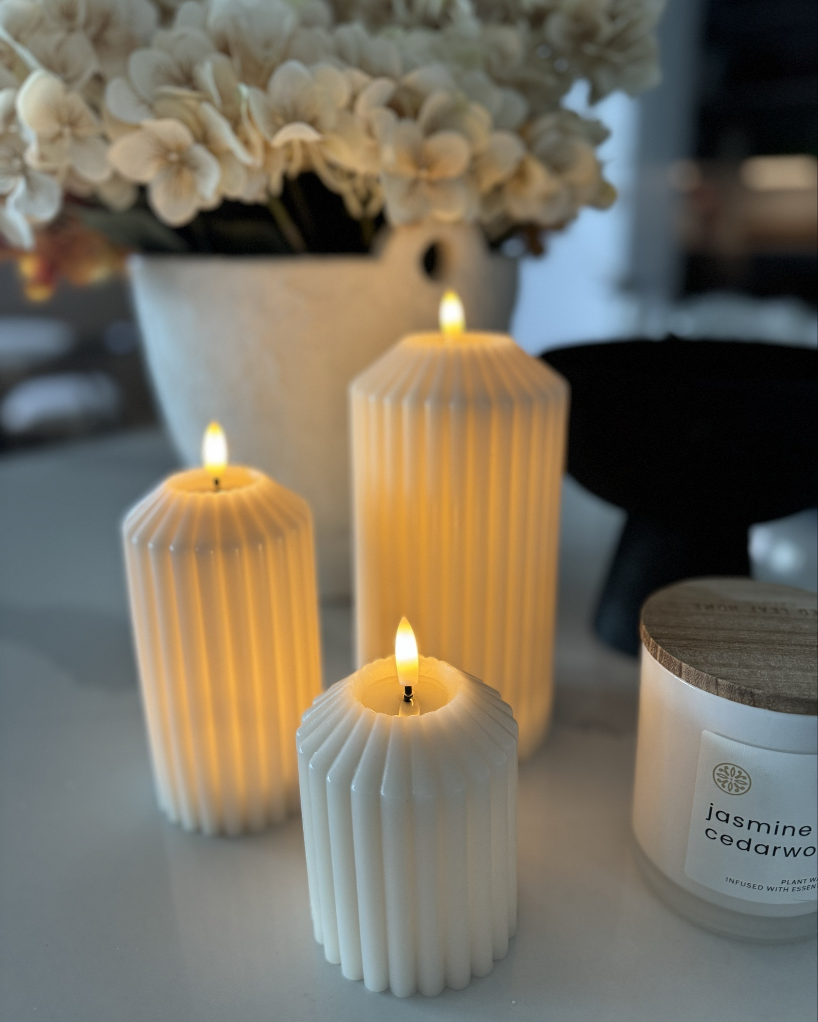 Ribbed Wax LED Pillar Candle by Ashland® 
Beautiful candles so real  looking 

#LTKSeasonal #LTKHome