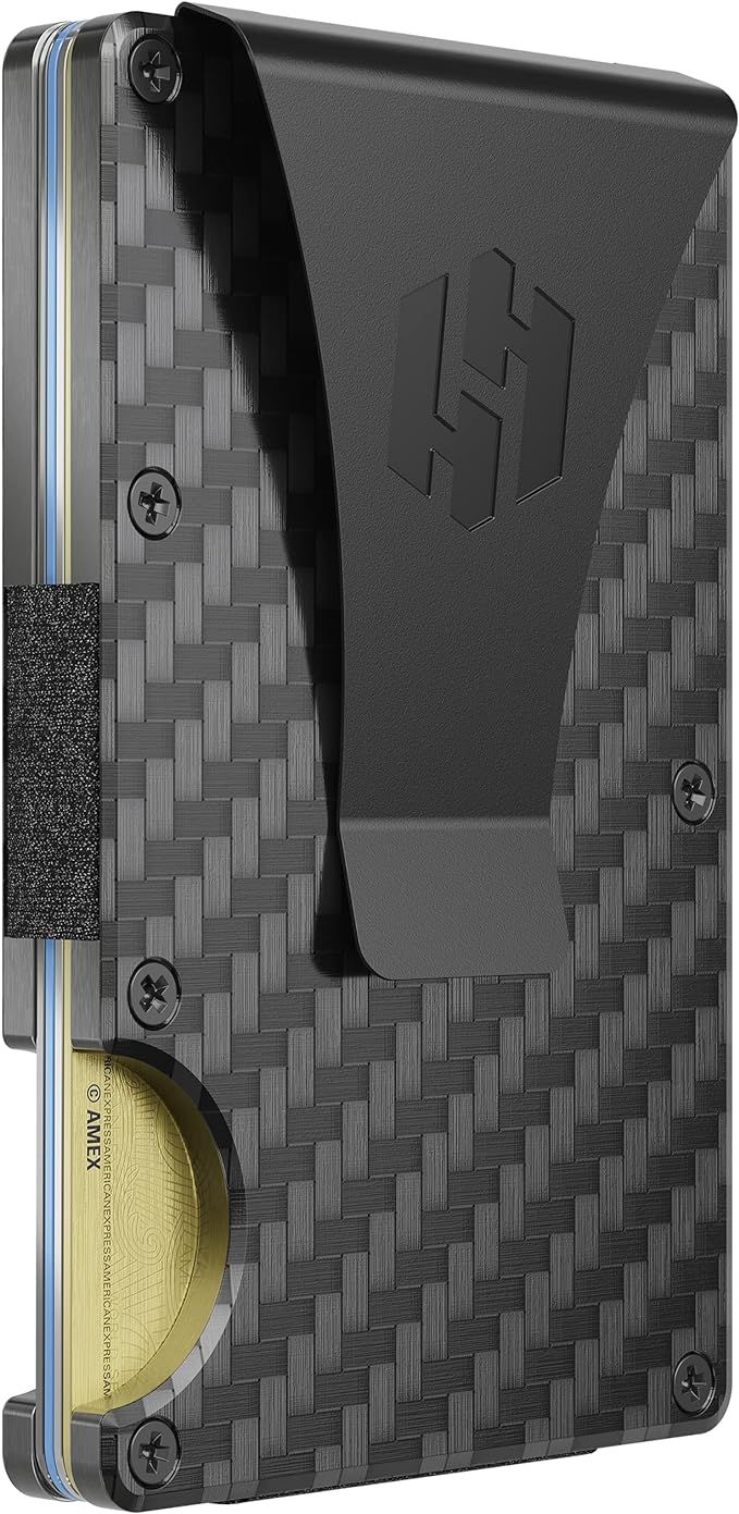 Hayvenhurst Slim Minimalist Front Pocket RFID Blocking Metal Wallets for Men with Money Clip | Amazon (US)