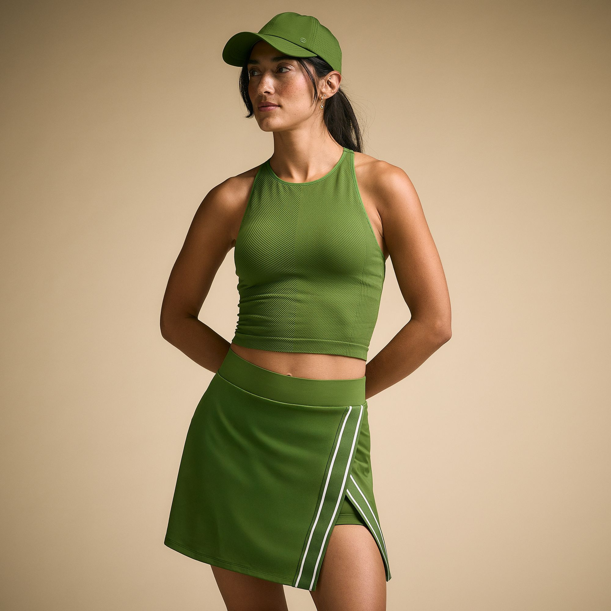 CALIA Women's High Neck Seamless Brami, Small, Muted Green | DICK'S Sporting Goods