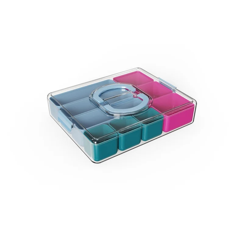 Pen+Gear Teacher Tackle Box with Multiple Compartments, Pink and Blue | Walmart (US)