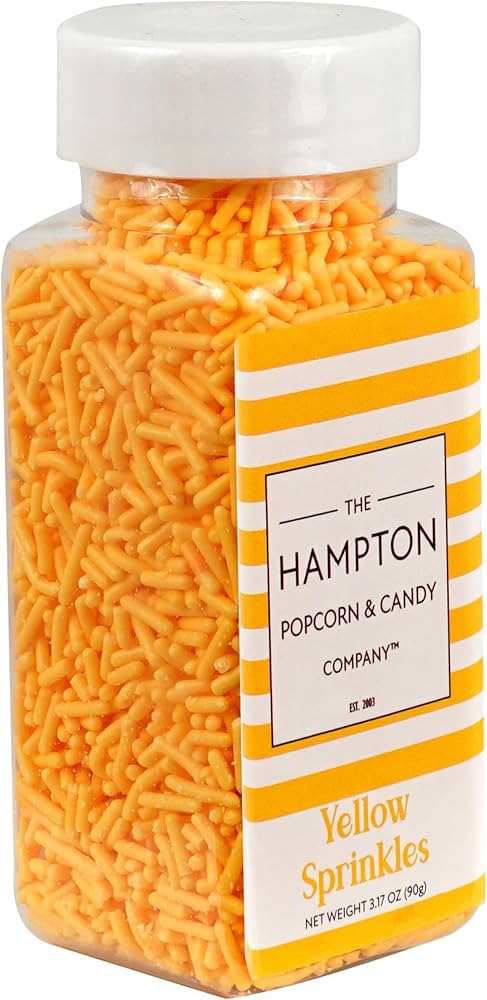 Yellow Sprinkles Jimmies 3.17 oz, Sprinkles For Cake Decorating, Cake Sprinkles, Sprinkles For Ba... | Amazon (US)