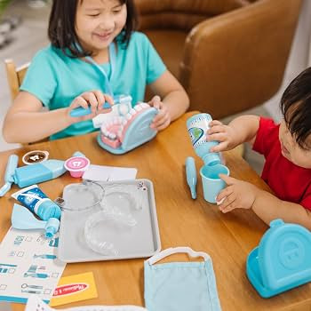 Melissa & Doug Super Smile Dentist Kit With Pretend Play Set of Teeth And Dental Accessories (25 ... | Amazon (US)
