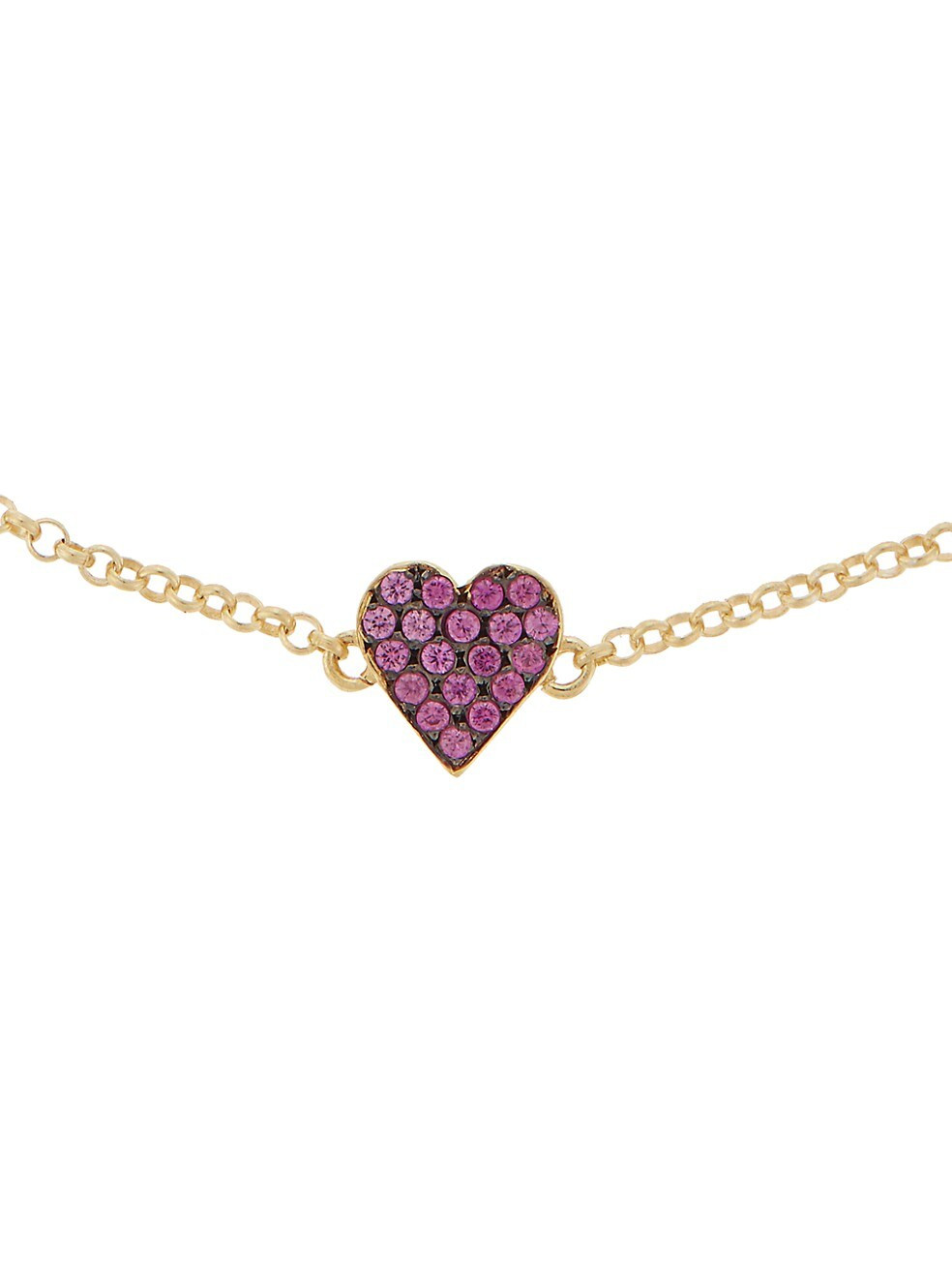 Be Happy 18K Goldplated & Pink Pavé Love Bracelet | Saks Fifth Avenue