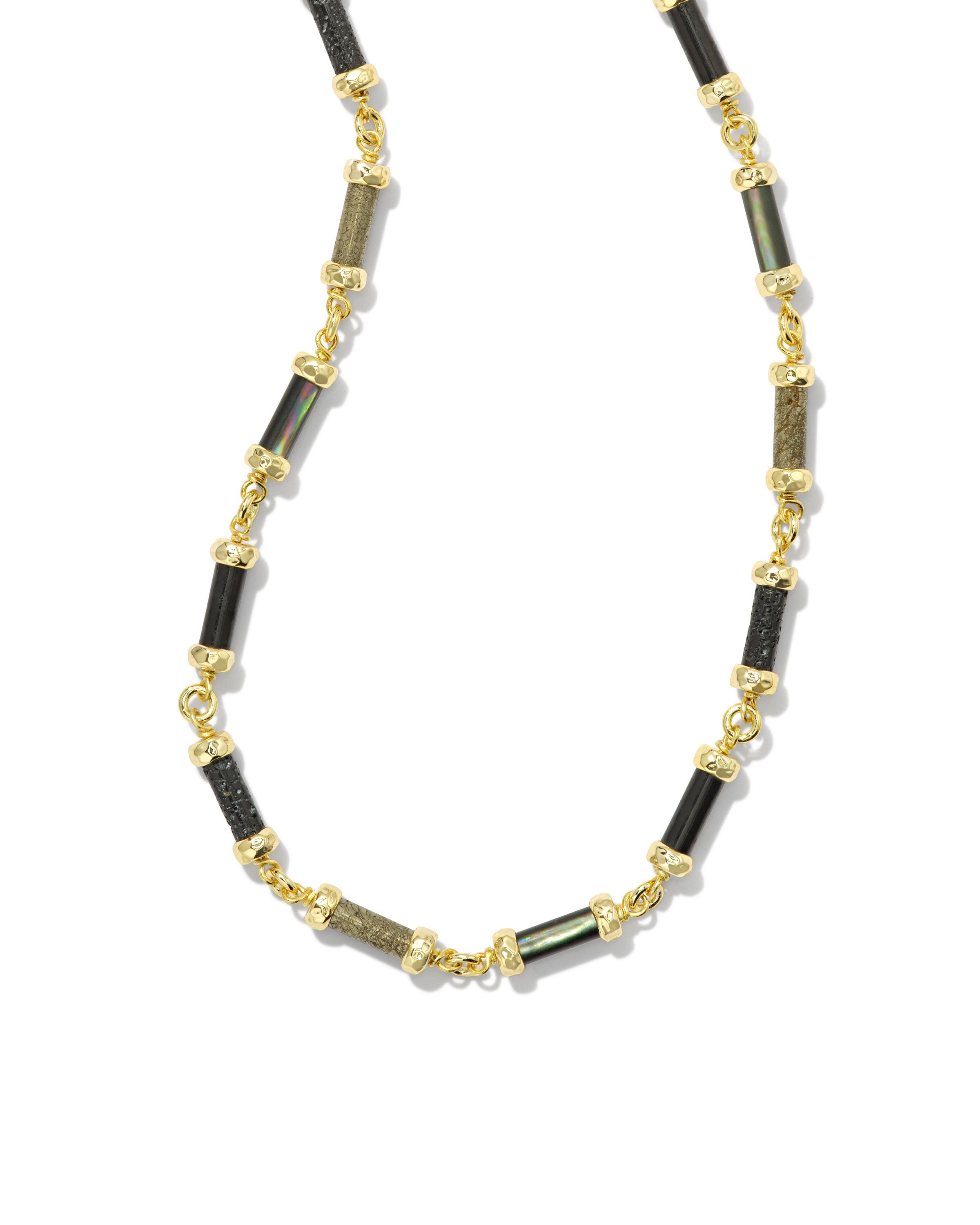 Gigi Gold Strand Necklace in Black Mix | Kendra Scott