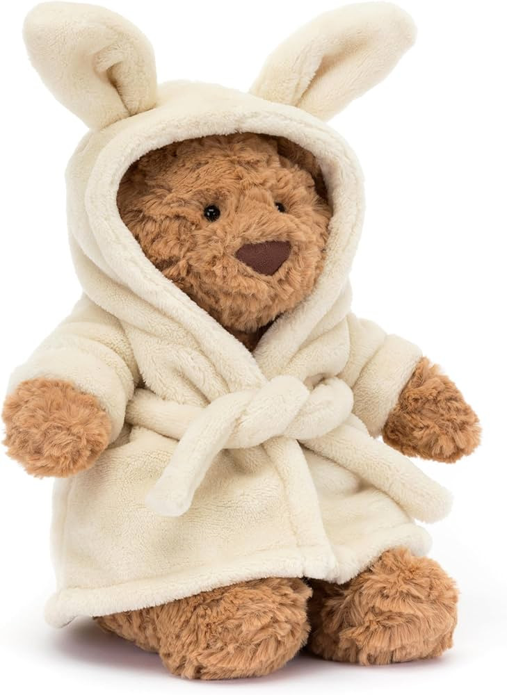 Jellycat Bartholomew Bear with Bathrobe Stuffed Animal, 10 inches - Teddy Bear Plush - Soft & Hug... | Amazon (US)
