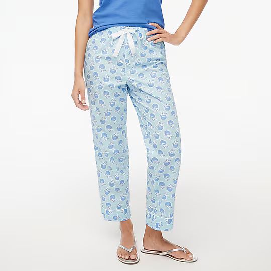 Cropped cotton pajama pant | J.Crew Factory