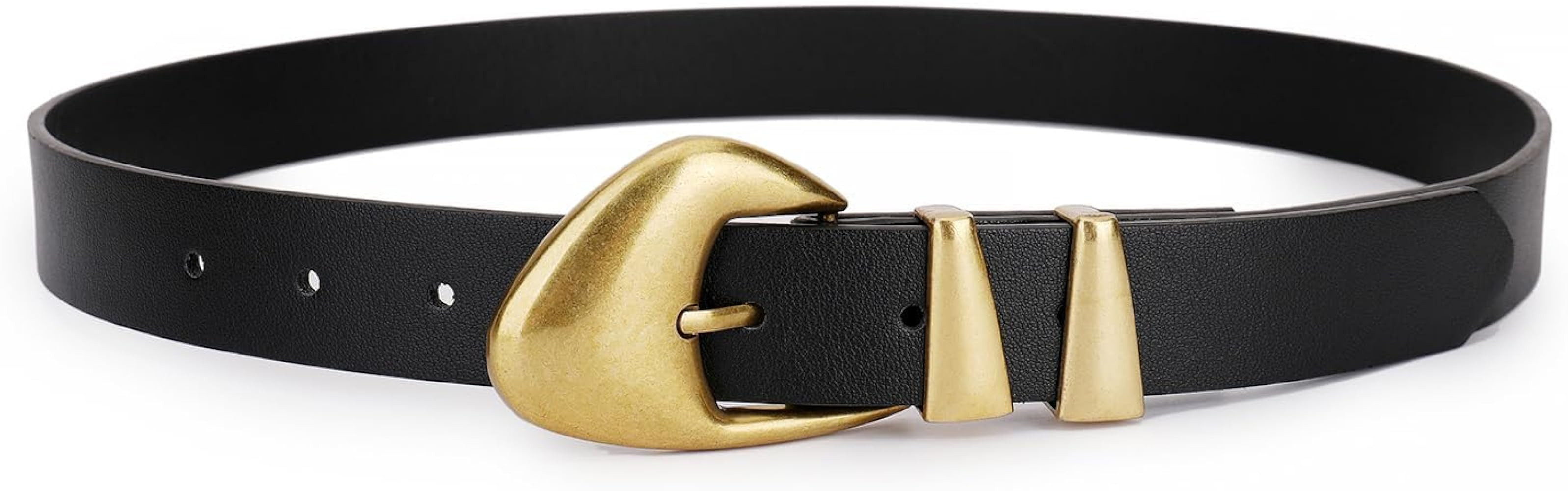 XZQTIVE Women's Leather Belts for Jeans Dress Pants Black Brown Belts for Women Ladies Waist Belt... | Amazon (US)