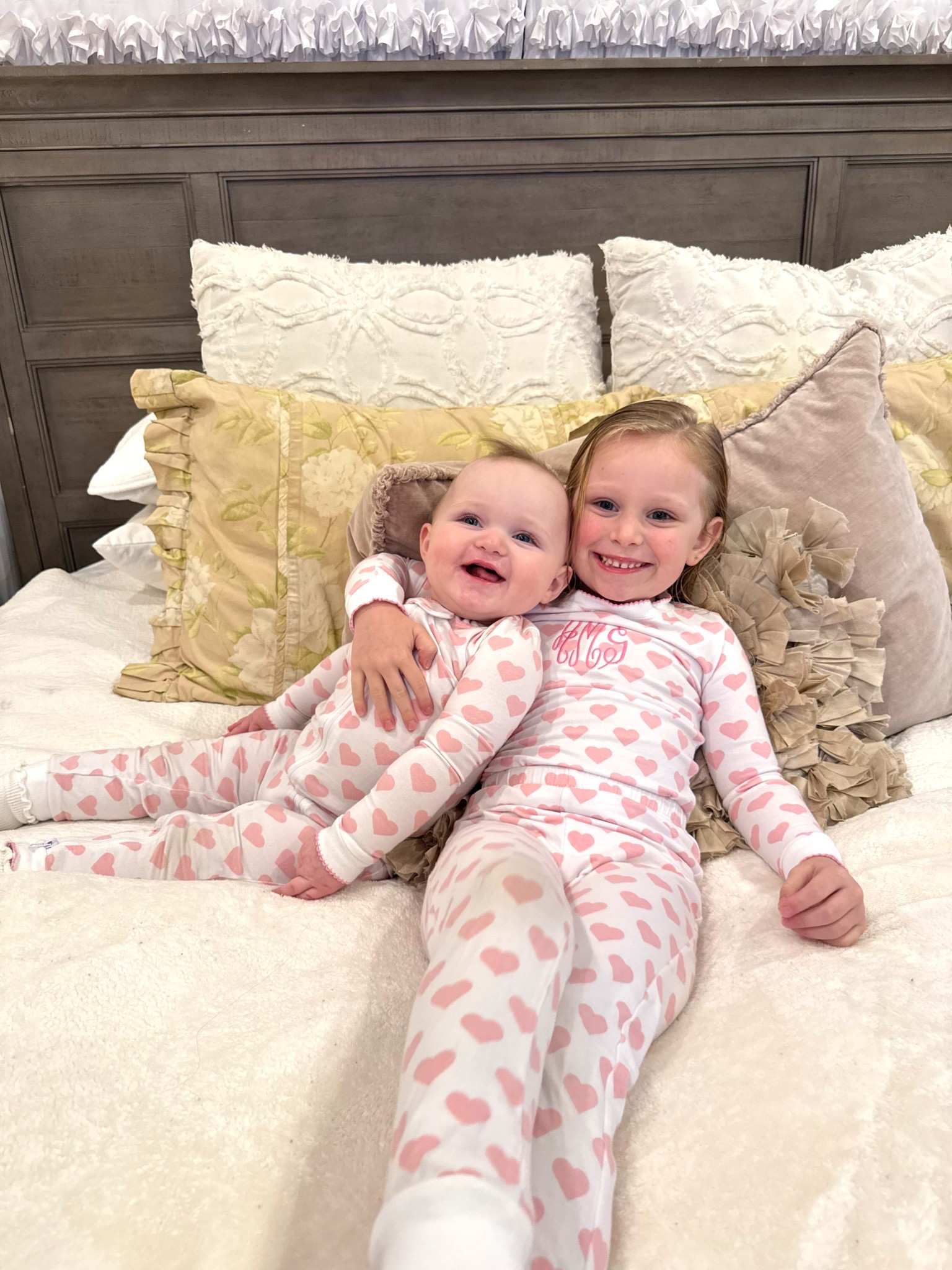 Precious matching sister PJs from Classic Whimsy! 
#matchingpajamas #monogram #classicwhimsy #valentinesday

#LTKbaby #LTKstyletip #LTKkids