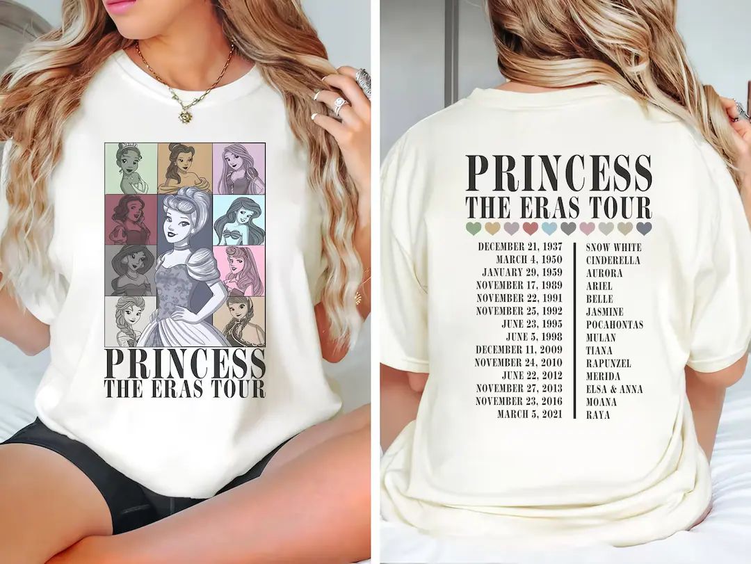 Princess Eras Tour Shirt Disney Princess Tour Disney - Etsy | Etsy (US)