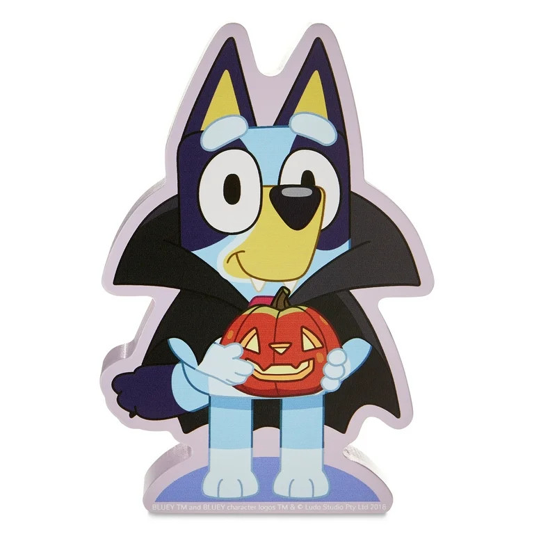 Bluey Halloween Vampire Costume Wooden Collectible Tabletop Décor, 6.5", by Ruz | Walmart (US)