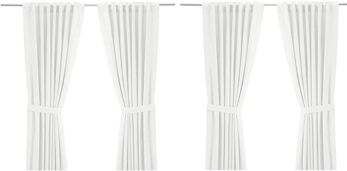 IKEA Ritva White Curtain Set - Size: 57 x 98 (1, White) | Amazon (US)