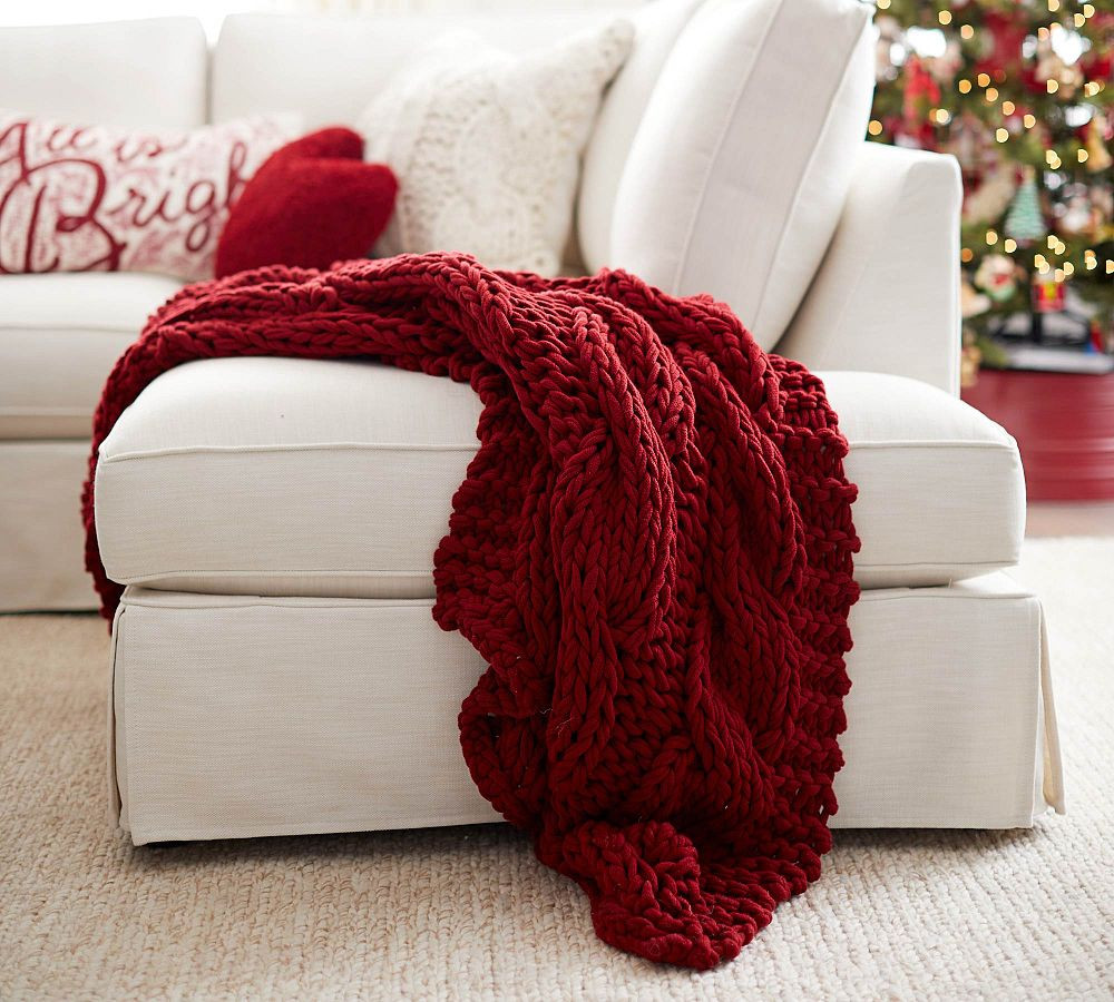 Colossal Handknit Throw | Pottery Barn (US)