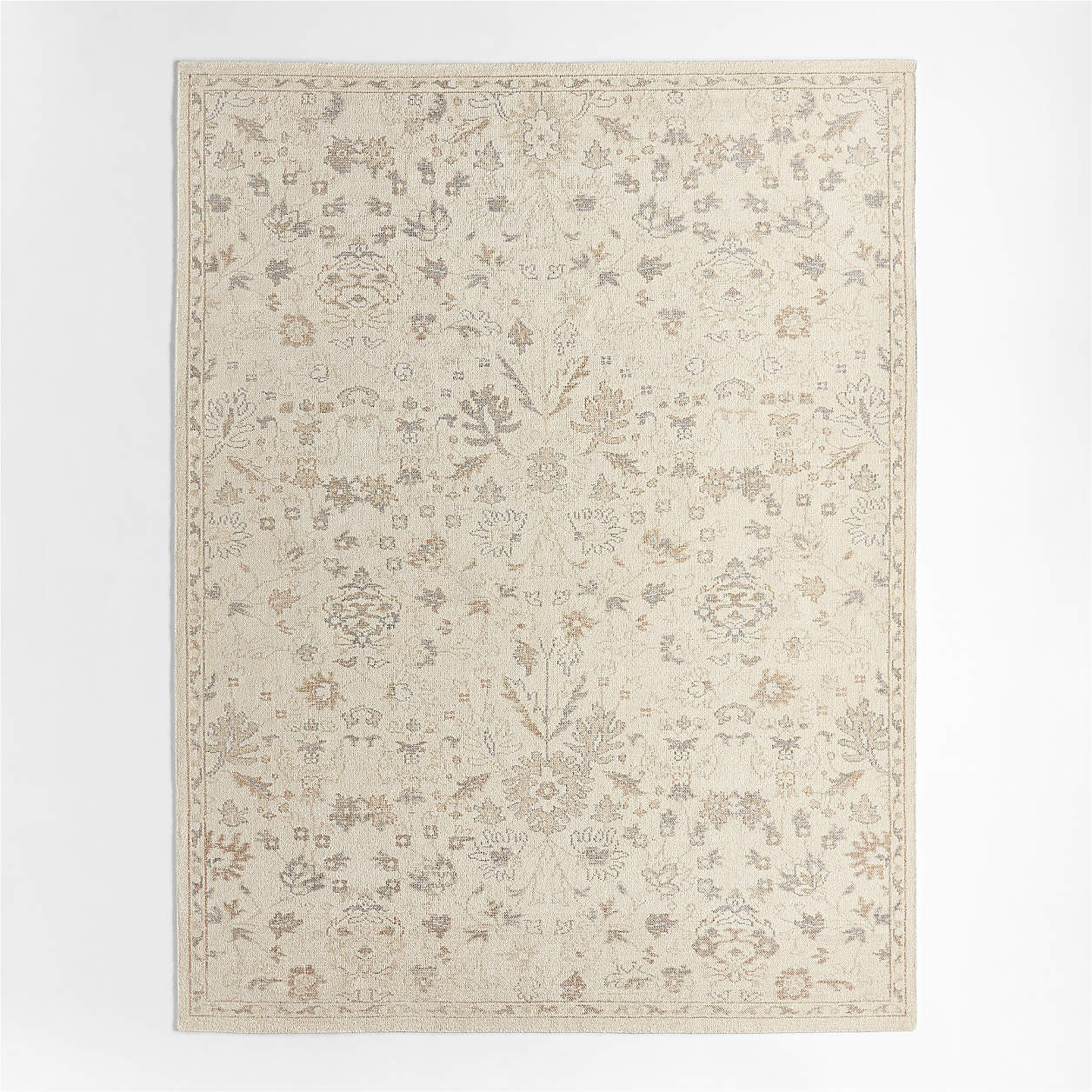 Tavira Performance Traditional Ivory Handknotted Area Rug 8'x10' + Reviews | Crate & Barrel | Crate & Barrel