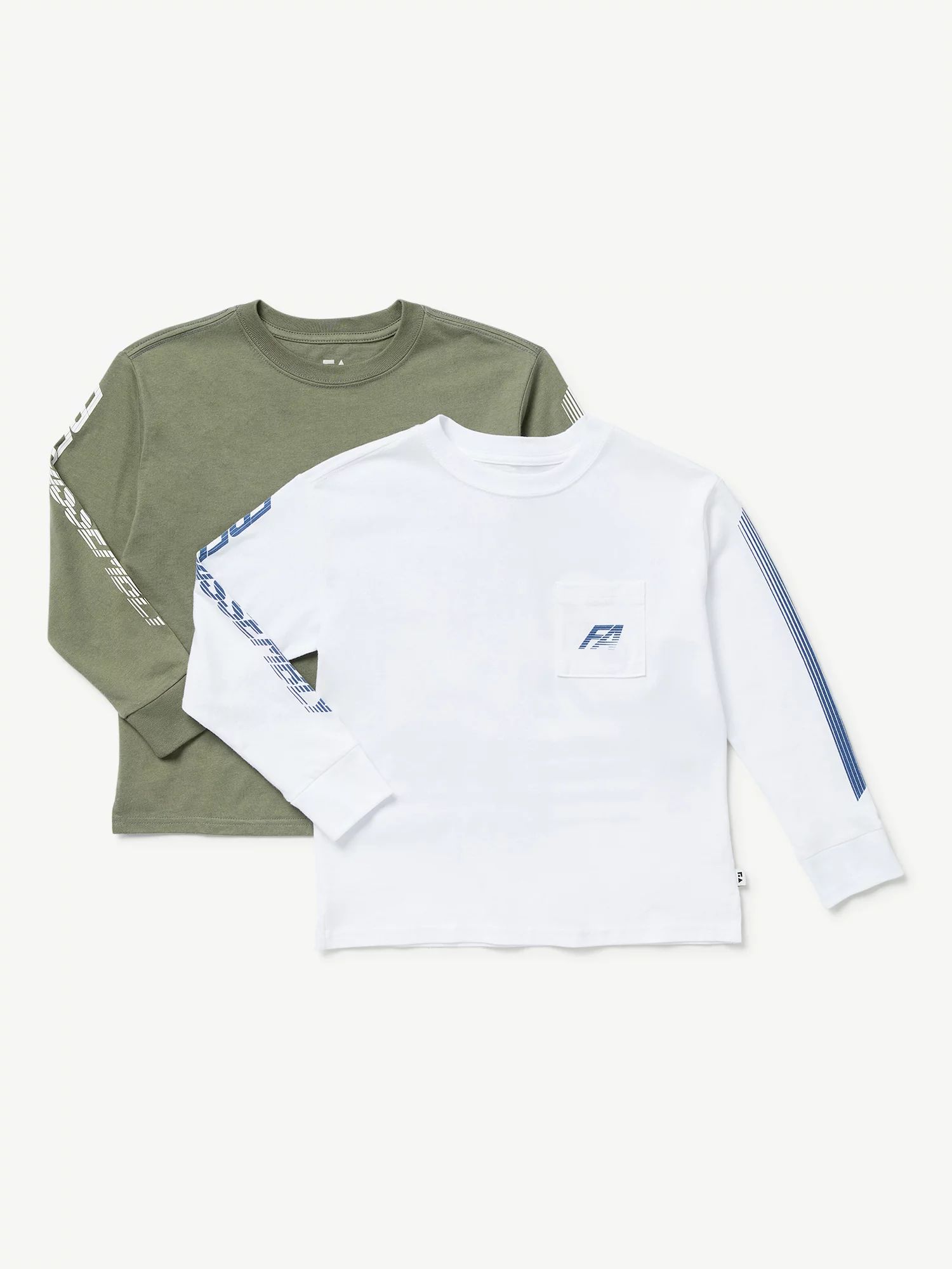 Free Assembly Boys Long Sleeve Graphic T-Shirt, 2-Pack, Sizes 4-18 - Walmart.com | Walmart (US)