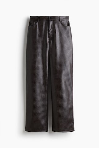 Coated trousers - Dark brown - Ladies | H&M GB | H&M (UK, MY, IN, SG, PH, TW, HK)