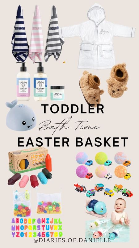 Easter Basket Stuffer Ideas 🐣 
Bath theme 

Easter basket, Easter gifts, bath time toys, bath soap for toddlers, toddler robe and slippers, bath time 

#LTKSeasonal #LTKbaby #LTKkids