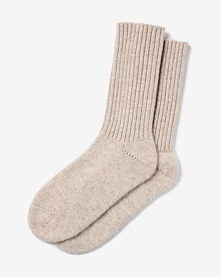 Express X You Ribbed Cashmere Socks Women's Neutral | Express