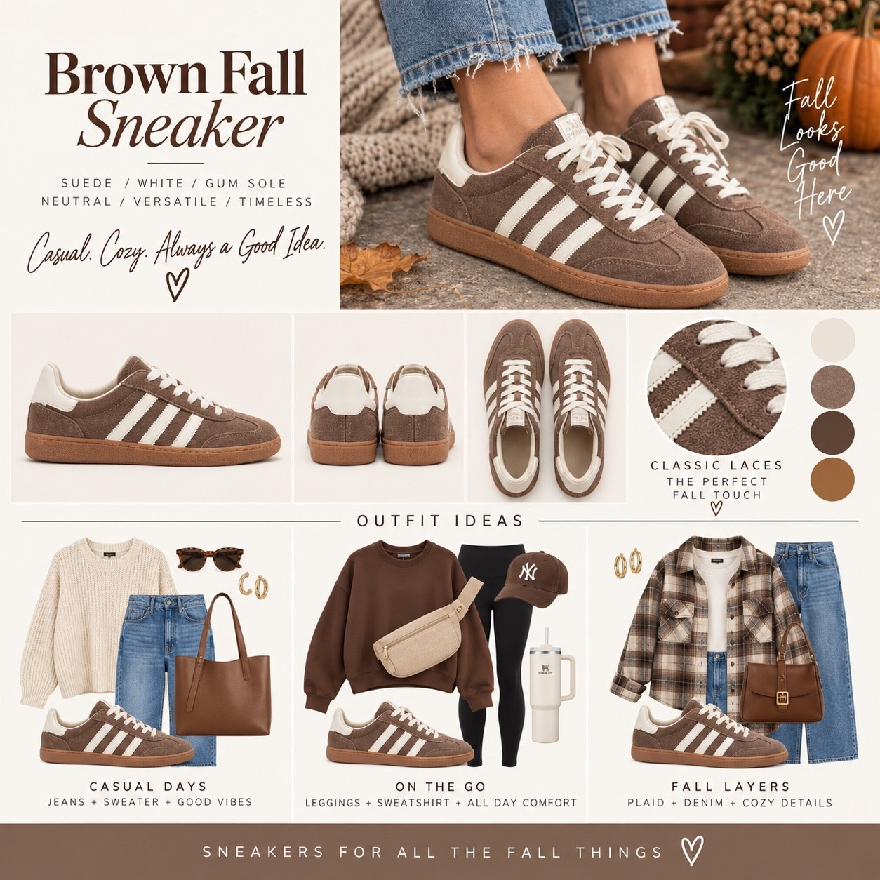 I love these stunning sneakers! So classic and perfect for fall. #sneakers #adidas #tennisshoes #falloutfits

#LTKSaleAlert #LTKootd #LTKOver40