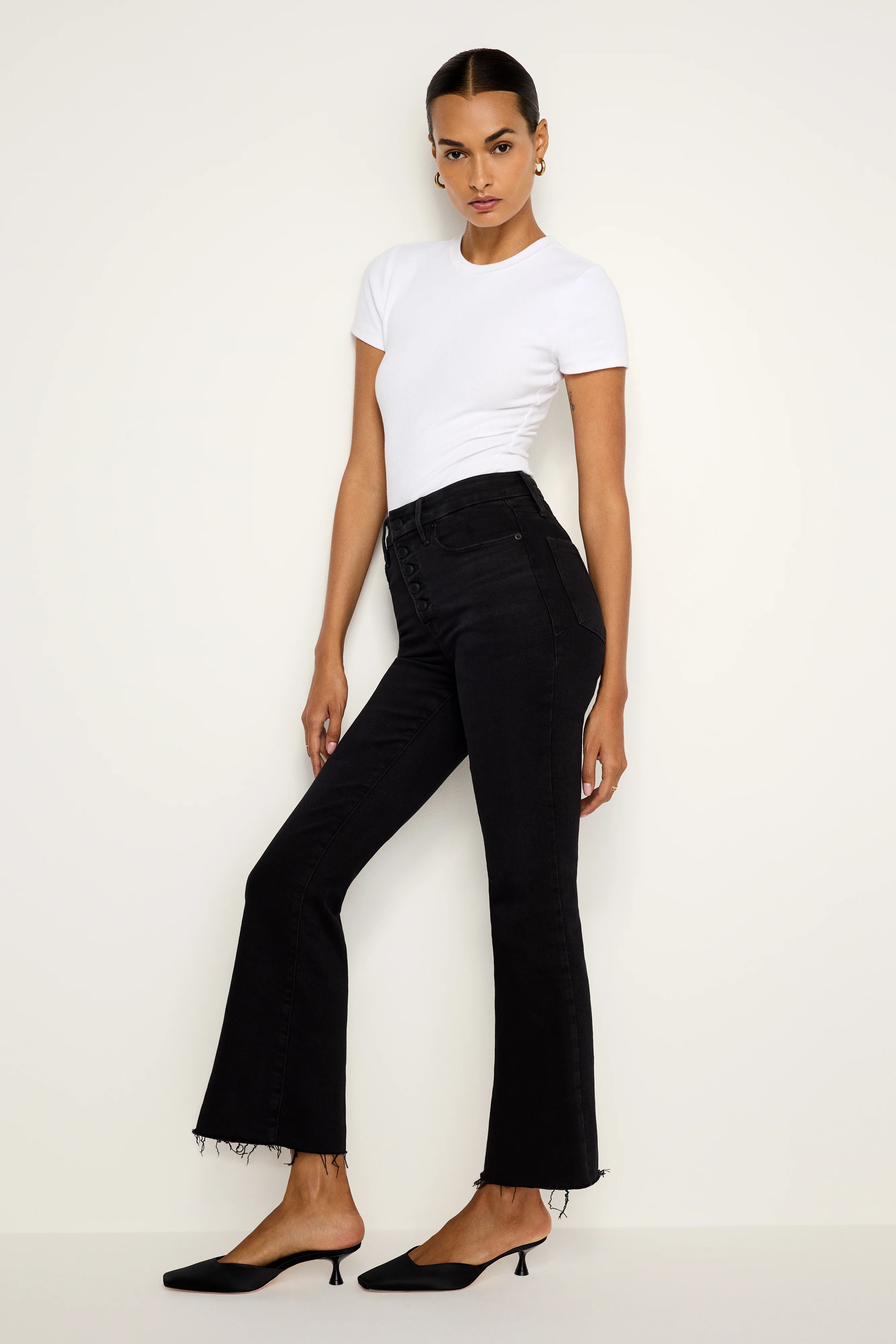 SOFT-TECH GOOD LEGS CROPPED MINI BOOT JEANS | Good American