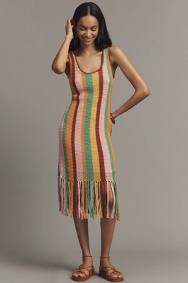 Farm Rio x Anthropologie Sleeveless Stripe Midi Dress | Anthropologie (US)