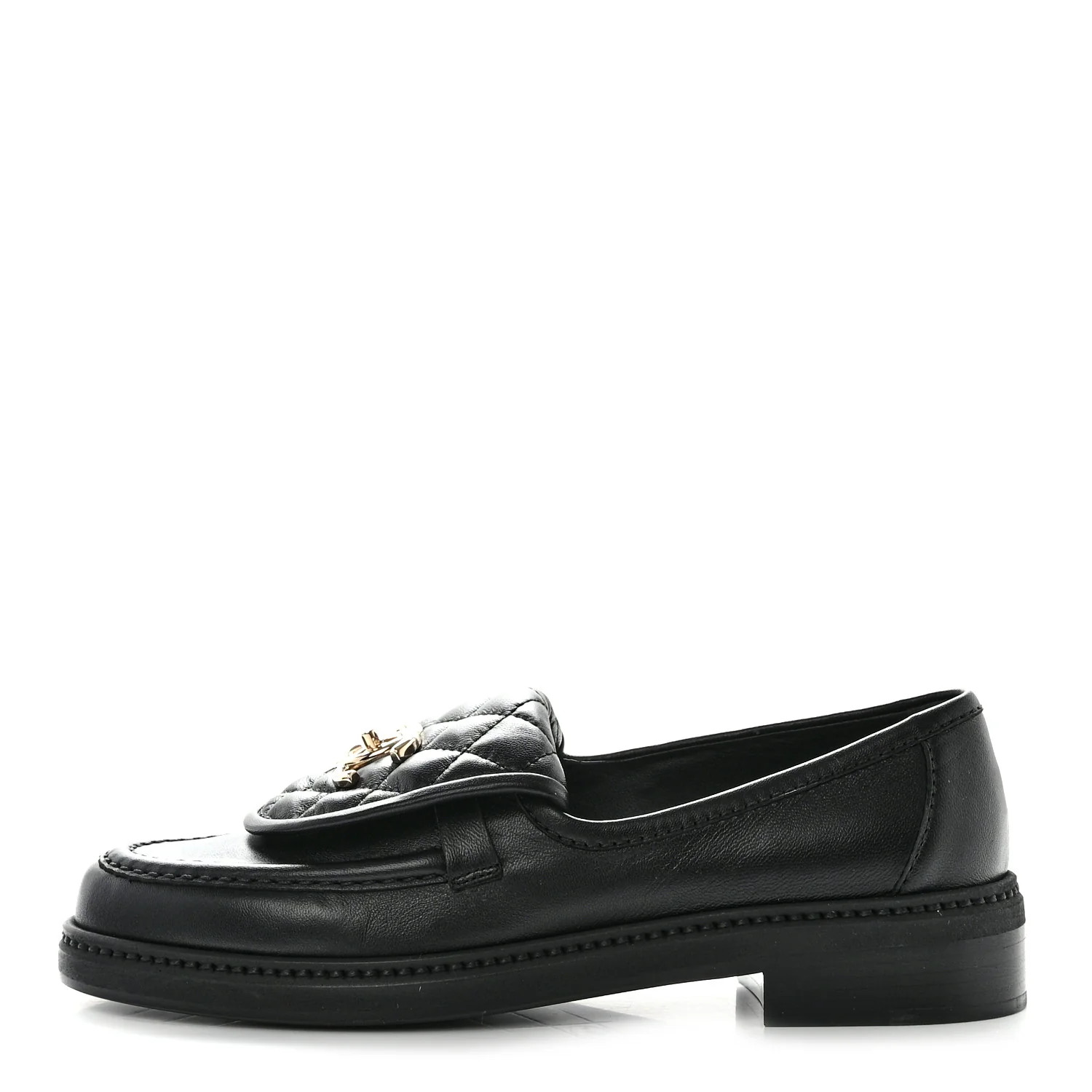 Lambskin Quilted CC Turnlock Loafers 36 Black | FASHIONPHILE (US)