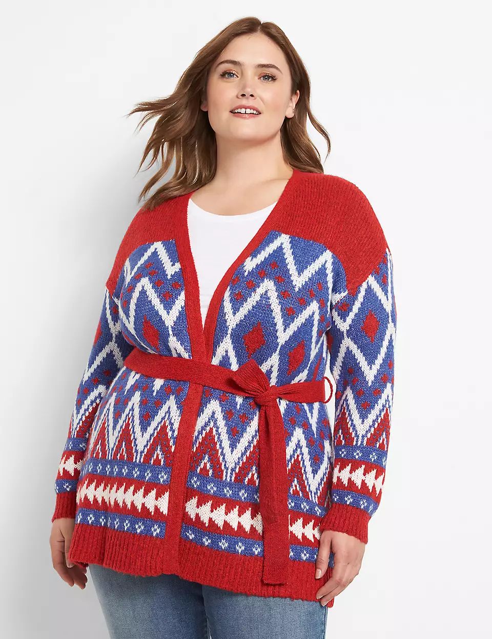 Open-Front Belted Cardigan | Lane Bryant (US)