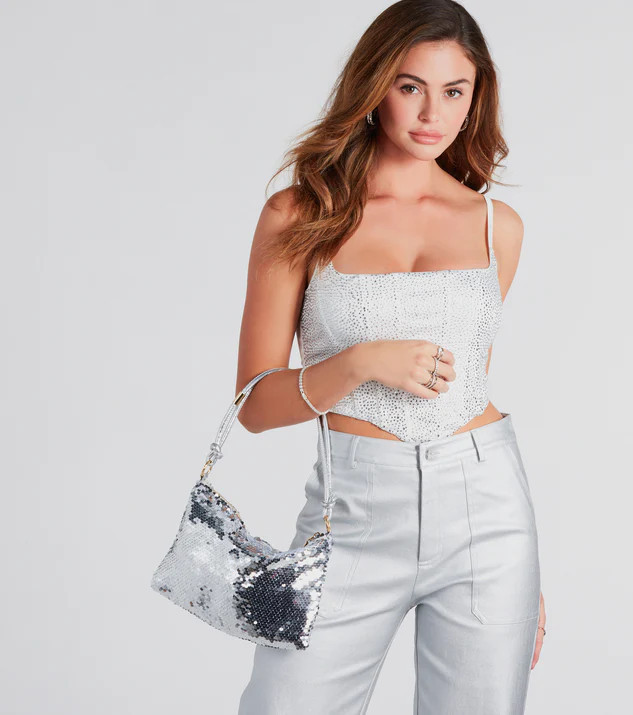 Statement Sequin Shoulder Handbag | Windsor Stores