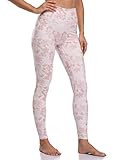 Colorfulkoala Women's High Waisted Pattern Leggings Full-Length Yoga Pants (M, Delicate Pink Flowers | Amazon (US)