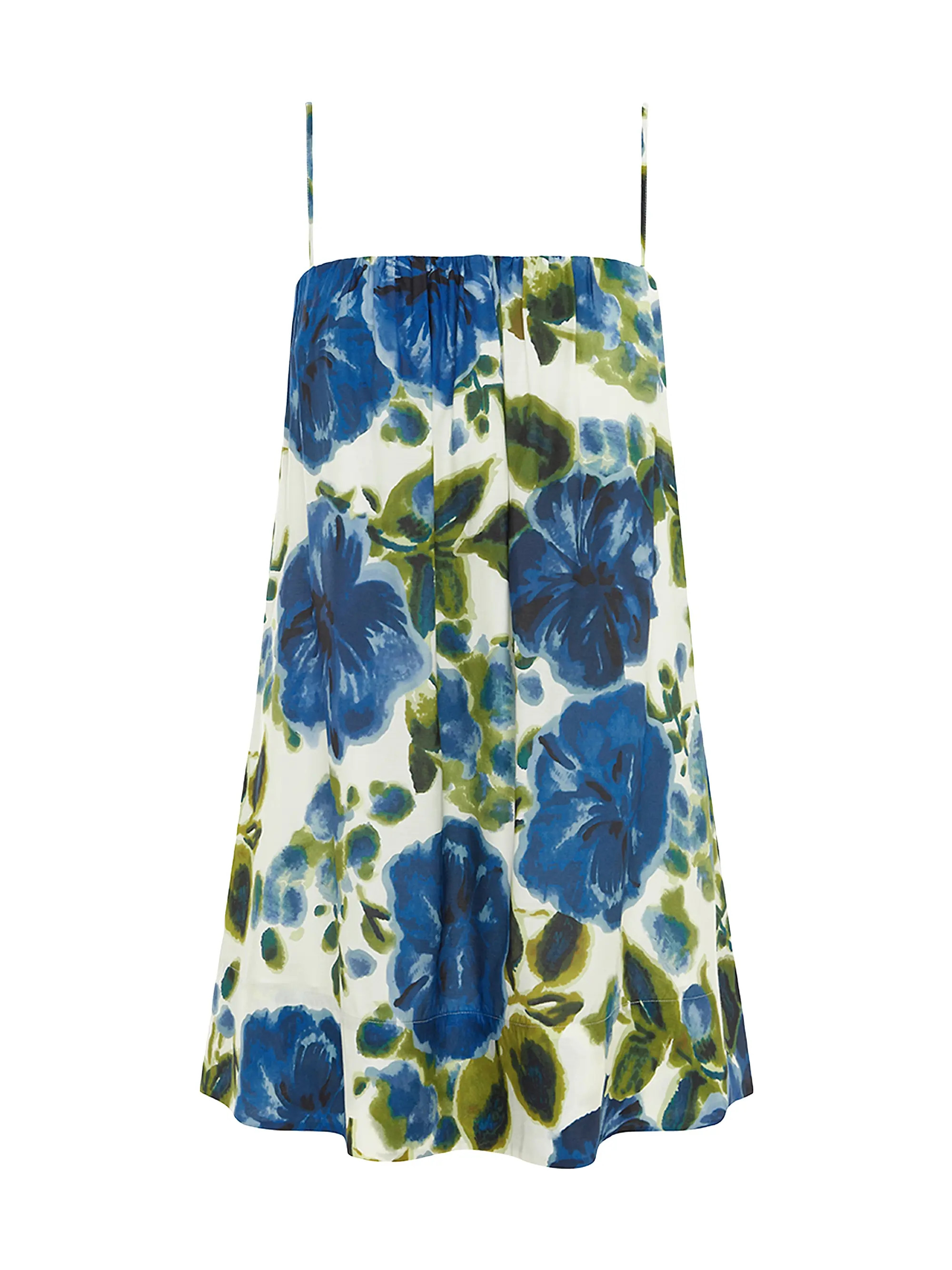 Draped Floral Strapless Minidress | Saks Fifth Avenue