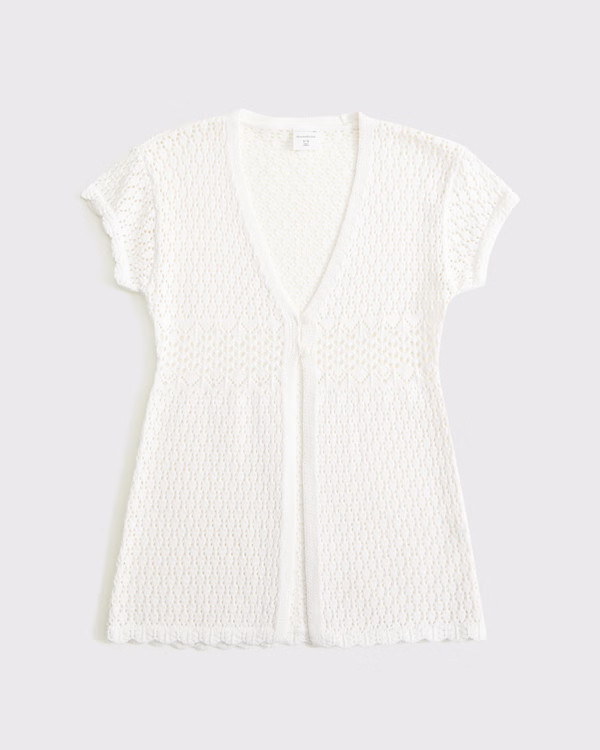 short-sleeve mini dress coverup | Abercrombie & Fitch (US)