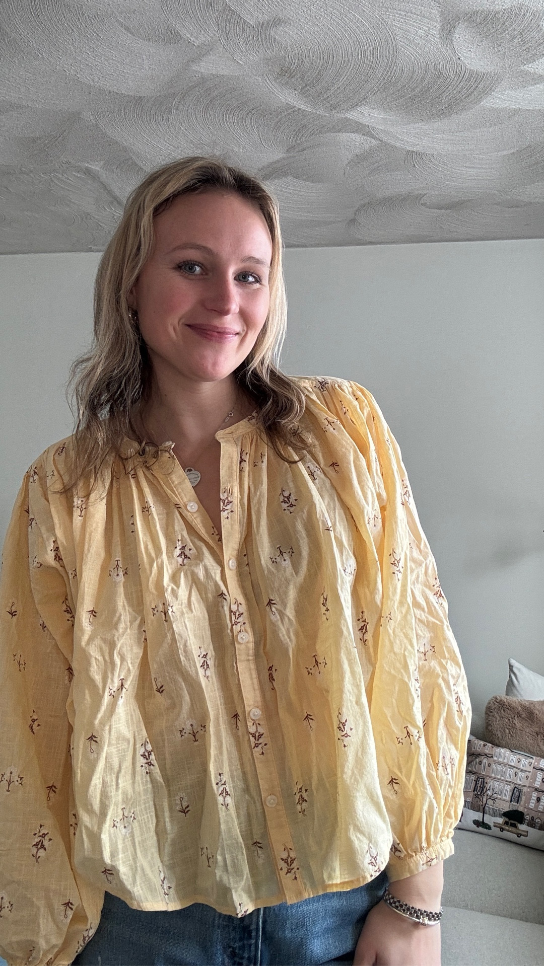 The most adorable spring blouse from @Loft on sale! Wearing a size S (usually a M). Pair with brown leather pants to make it transitional!

#LTKgrwm #LTKdayinmylife #LTKootd