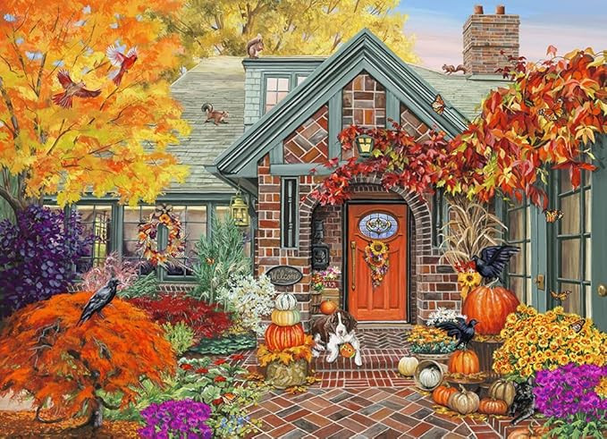 Vermont Christmas Company Autumn Welcome Jigsaw Puzzle 1000 Piece | Amazon (US)