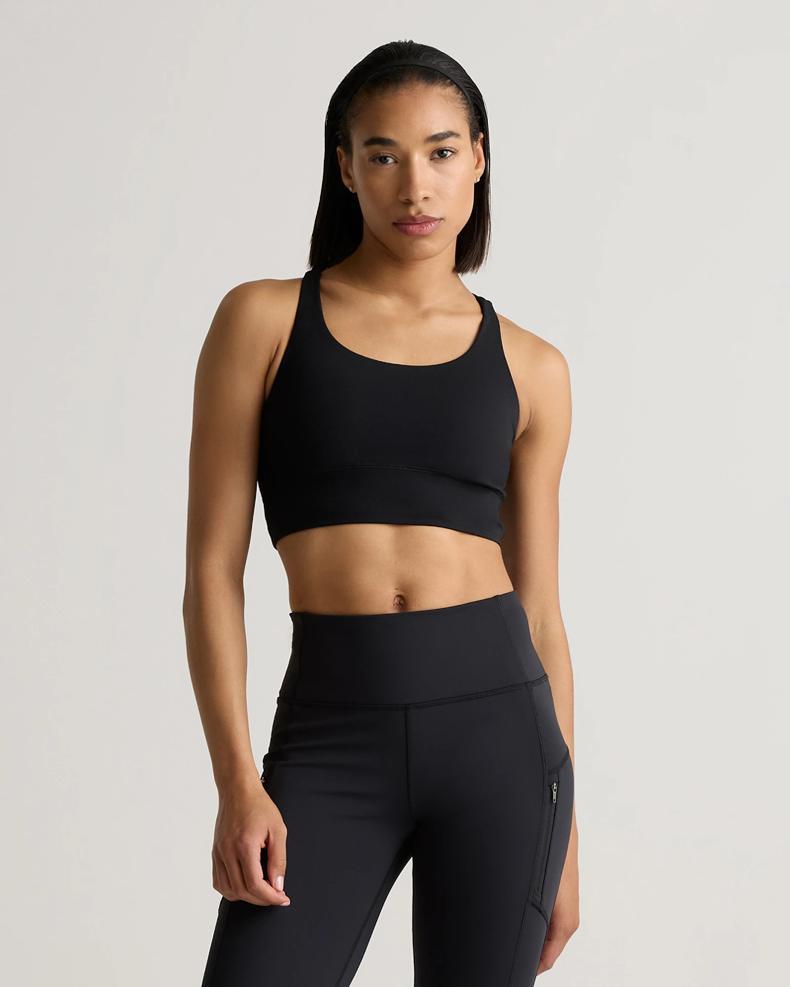 Power-Up Long Line Strappy Sports Bra | Quince