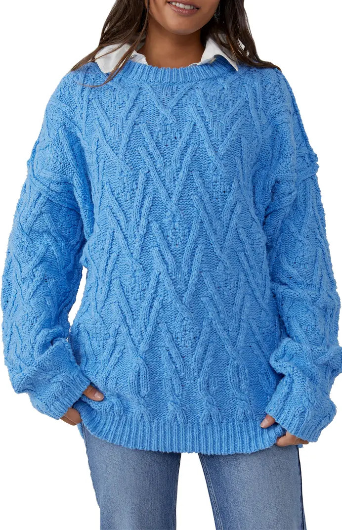 Free People Isla Cable Stitch Tunic Sweater | Nordstrom | Nordstrom