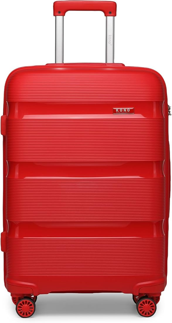 Kono Carry On Luggage Hard Shell Travel Trolley 4 Spinner Wheels Lightweight Polypropylene Suitca... | Amazon (US)