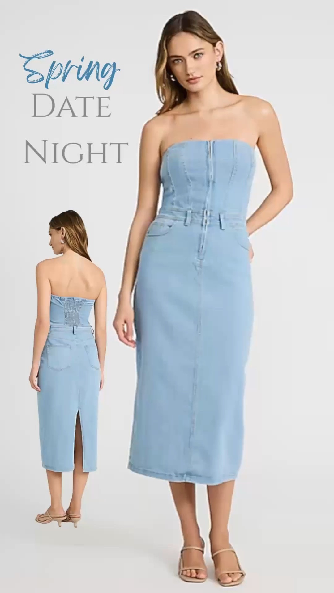 Date night denim dress under $50! 

#LTKSeasonal #LTKSaleAlert