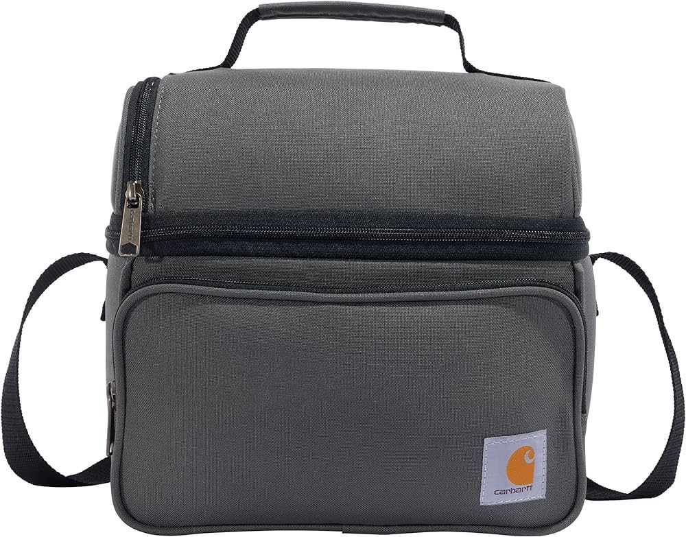 Carhartt Insulated 12 Can Two Compartment Lunch Cooler, Durable Fully-Insulated Lunch Box, Gray | Amazon (US)