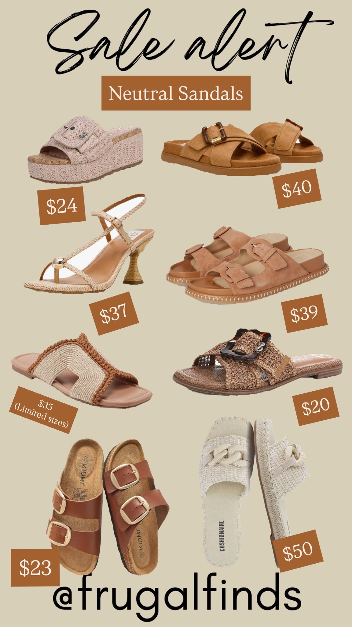 Neutral sandals on sale!