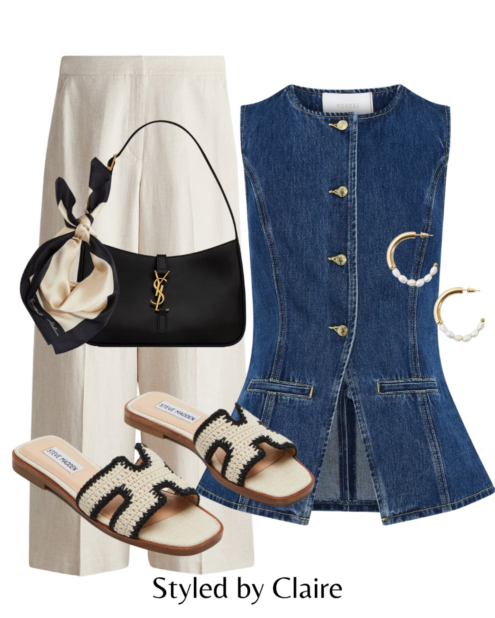 Date night in Dubai🍸
Tags: denim waistcoat structured fitted meshki peplum raffia sandals linen trousers h&m ysl bag silk scarf fulard panuelo fashion spring summer inspo outfit ideas chic women’s style capsule wardrobe special occasion holiday vacation classy timelesss

#LTKstyletip #LTKshoes #LTKspring