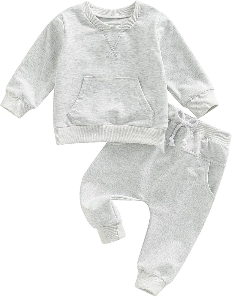 Mubineo Infant Baby Boy Girl Fall Winter Sweatshirt Pant Outfits Toddler Long Sleeve Tops Clothes... | Amazon (US)
